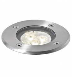 Encastré au sol ROND BORA LED - 3 W - 330 LM - 4000 K -Acier inoxydable- IP67-IK08 - diamètre extérieur 120 mm - résistant à 500