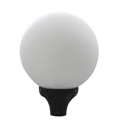 Luminaire pour mât INDURA GLOBO de forme ronde et d'un diamètre de 25 cm. IP65 E27 