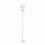 Lampadaire 1 tête -CLIC-CLAC 4 -IP44 - E27 - BLANC style rustique - VERRE TRANSPARENT hauteur totale 1 910 mm