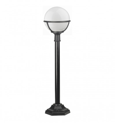 Luminaire sur Mat de forme ronde - Pôle classique CLIC-CLAC GLOBO IP43 E27 42W - mat coloris noir- hauteur 106 cm