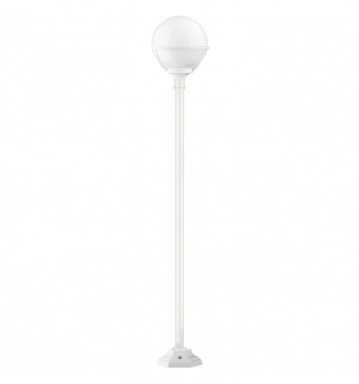 Luminaire sur Mat de forme forme - Pôle classique CLIC-CLAC GLOBO IP43 E27 42W - mat coloris Blanc- hauteur 182 cm