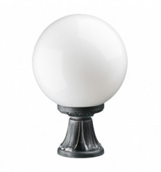 Borne classique forme boule INDURA GLOBO IP65 E27 diam&egrave;tre 300 mm Coloris noir hauteur totale 450 mm