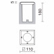 Encastré au sol CARRE BORA IP67 GU10 4.50W Acier inoxydable- IK10 - diamètre extérieur 110 mm - résistant à 2000 kg