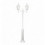 Lampadaire 2 têtes -CLIC-CLAC 4 -IP44 - E27 - style rustique - VERRE TRANSPARENT hauteur totale 1 910 Blanc