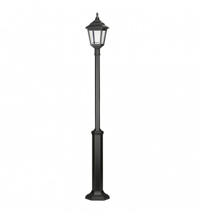 Lampadaire 1 tête -CLIC-CLAC 4 -IP44 - E27 - style rustique - VERRE TRANSPARENT hauteur totale 1 910 mm noir 