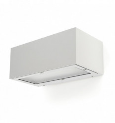 Applique murale rectangulaire éclairage vers le bas ISORA - aluminium.IP65-LED SMD 8.70W 3000K-1500 lumens- Blanc