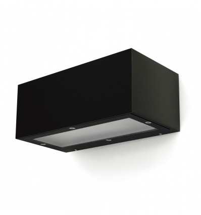 Applique murale rectangulaire éclairage vers le bas ISORA - NOIR - aluminium.IP65I -LED SMD 8.70W 3000K-1500 lumens 