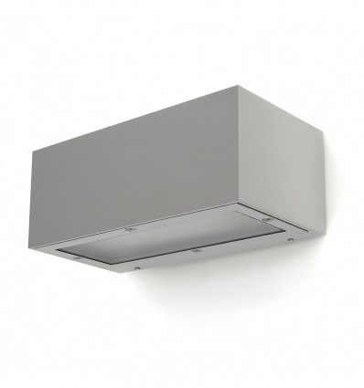 Applique murale rectangulaire éclairage vers le bas ISORA - aluminium.IP65 -LED SMD 8.70W 3000K-1500 lumens - 840 lumens flux so