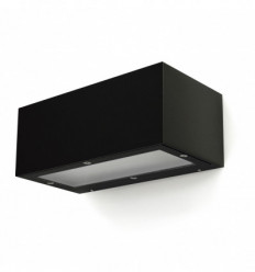 Applique rectangulaire ISORA IP65 à diffusion directionnelle -E27 -Noir