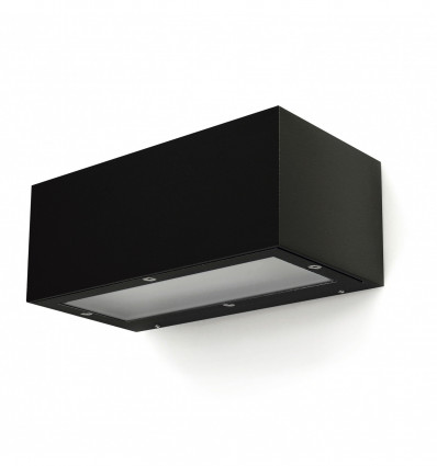 Applique rectangulaire ISORA IP65 à diffusion directionnelle -E27 -Noir