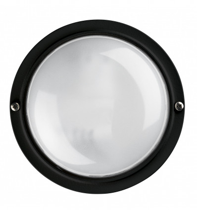 Applique de forme ronde de type hublot IVER IP55 LED SMD AC 9W - 1050 lumens 3000K noir en aluminium