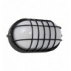 Applique ovale IVER IP55 LED SMD AC 13W 3000K Noir en aluminium et grille de protection