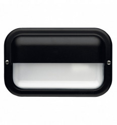 Applique rectangulaire en aluminium avec visière- KAPPA IP55 LED SMD AC 9W - 1160 lumens - 3000K- Noir