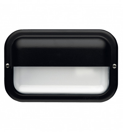 Applique rectangulaire en aluminium avec visière- KAPPA IP55 LED SMD AC 9W - 1160 lumens - 3000K- Noir
