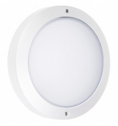 Hublot ROND Aluminium PAMPERO IP65 E27 11W Blanc- Diamètre 270 mm