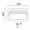 Applique ou hublot PRIMA rectangulaire avec visière IP44 E27 Blanc