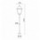 Borne classique décorative ROB IP43 - E27 - blanc style rustique - finition verre gelé- hauteur totale 1210 mm