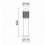 Borne Extérieure SIROCO -IP44 - hauteur 65 cm - douille E27.- lampe non fournie.- 14W- Anthracite