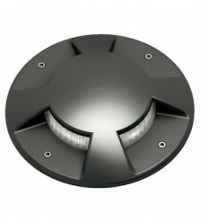 Encastré de sol extérieur SURI IP67 -IK09 -LED SMD AC 6 -800 LUMENS -3000K Anthracite-RESISTANT 1500 kgs -3 faisceaux d'émission