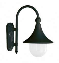 Applique extérieure TROM IP43 E27 42W NOIR hauteur 480 mm.