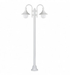 Lampadaire extérieur TROM - 2 LANTERNES -IP43 2*E27 42W BLANC