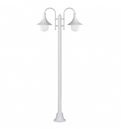 Lampadaire extérieur TROM - 2 LANTERNES -IP43 2*E27 42W BLANC