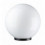 Boule en résine diamètre 200 mm- Résistant au bord de mer et aux salins. IP43- Coloris blanc- base noire