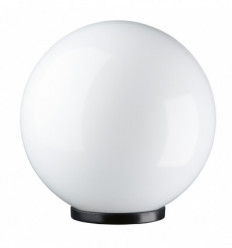 Boule en résine diamètre 200 mm- Résistant au bord de mer et aux salins. IP43- Coloris blanc- base noire