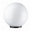 Boule en résine diamètre 300 mm- Résistant au bord de mer et aux salins. IP43- Coloris blanc- base noire- modèle VIC