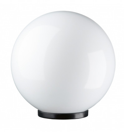 Boule en résine diamètre 400 mm- Résistant au bord de mer et aux salins. IP43- Coloris blanc- base noire- modèle VIC