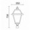 Luminaire pour mât VILLA CHAP -IP43 - E27 - Noir style rustique - finition verre gelé- hauteur totale 73 cm Noir