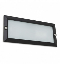 Encastré mural rectangulaire XALOC IP44 E27 20W - 95 degrés - 253*101 mm -20W Noir