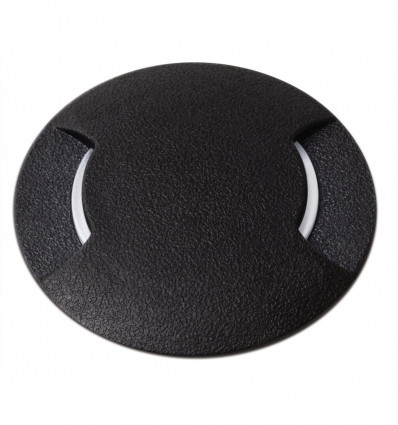 Encastré de sol BELGRADO- IP67-Résine- diamètre perçage 147 mm - résistant à 500 kgs- CCT- GU10-2 faisceaux d'émission-noir