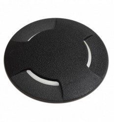 Encastré de sol BELGRADO- IP67-Résine- diamètre perçage 92 mm - résistant à 500 kgs- CCT- GU10-3 faisceaux d'émission-noir