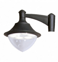 Lanterne extérieure en résine - à positionner sur mat diamètre 60 mm - IP65 GX53 6x10W Noir