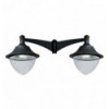 Double lanterne - pour mât 2 bras GUNTHER- diamètre 48 cm -IP65 GX53 9x10W Noir