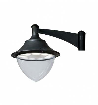 Lanterne urbaine à positionner sur mât Ø 60mm - GUNTHER-60 IP65 GX53 9x10W Noir