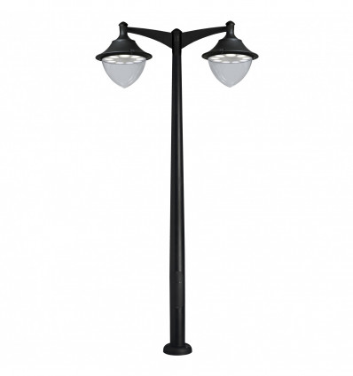 Luminaire pour mât 2 bras GUNTHER-60 IP65 GX53 9x10W Noir