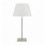 Lampe à poser FIRENZE avec son abat jour en coton NOIR- E27 - Support du pied en acier et finition nickel satin