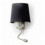 Applique murale Led liseuse FIRENZE tissu et métal Nickel satin- forme demi rond- 2 prises USB + 2 interrupteurs