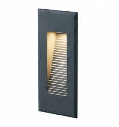 Encastré mural rectangulaire DEVON IP66 LED 3W - 65*171 mm - 30000 k - asymétrique-anthracite-170 lumens