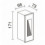 Encastré mural rectangulaire DEVON IP66 LED 3W - 65*171 mm - 30000 k - asymétrique-anthracite-170 lumens
