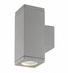 Applique haut/bas 2x4.5- GU10 -FORME CARREE- CUB - fabrication en aluminium-IK06-HT 171 MM Gris
