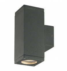 Applique haut/bas 2x4.5- GU10 BLANC-FORME CARREE- CUB - fabrication en aluminium-IK06-HT 171 MM