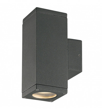 Applique haut/bas 2x4.5- GU10 BLANC-FORME CARREE- CUB - fabrication en aluminium-IK06-HT 171 MM