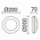 Hublot LED Diamètre 20 cm - PIRO - CCT -IP66 GRIS