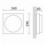 Applique ou hublot carré STERLO IP65 LED 12.9 w- 1500 lumens - 3000K Acier inoxydable