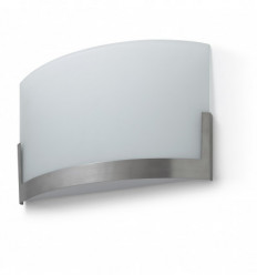 Applique CIRCUS E27 60W Chromé- de forme arrondie - idéal intérieur- en acier et en verre opale
