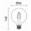 Lampe LED FILAMENT E27 LED Bulb 4W - 470 lumens - 2700K - ht 142 mm - diamètre 95 mm
