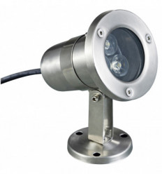 Spot en saillie - subaquatique SEDNA LED SMD 3W 4000K Acier inoxydable- IP68 - IK09 - câble de 1 m inclus